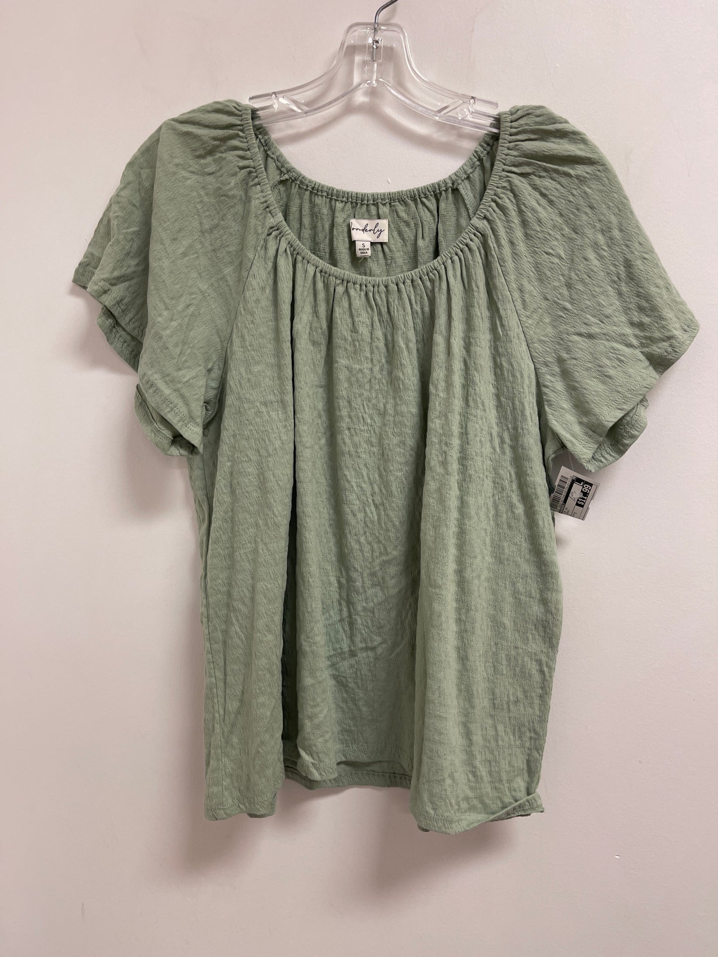 Top Short Sleeve By Wonderly In Green, Size: S