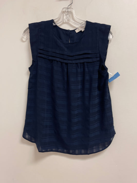 Top Short Sleeve By Loft In Navy, Size: Xs