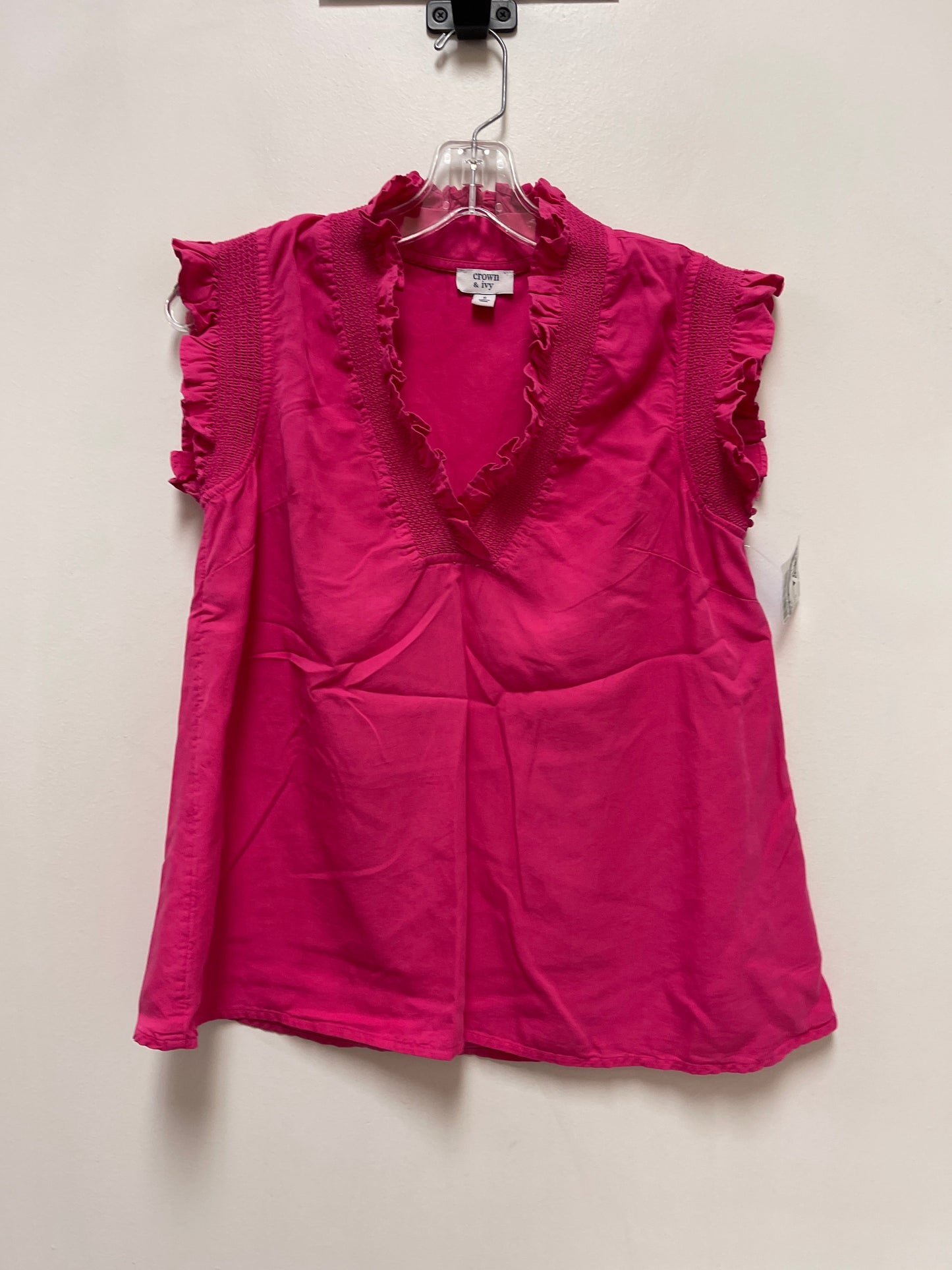 Top Short Sleeve By Crown And Ivy In Pink, Size: S