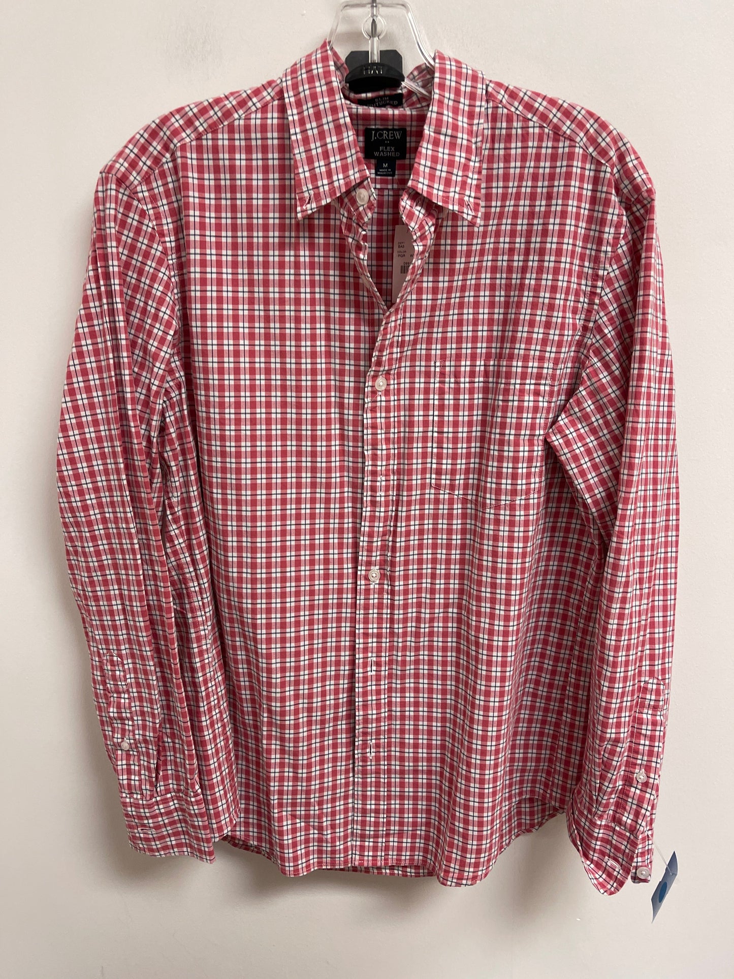 Blouse Long Sleeve By J. Crew In Red, Size: M