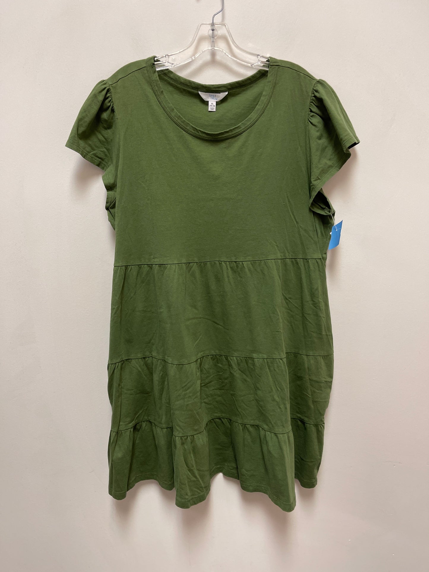 Dress Casual Short By Time And Tru In Green, Size: Xl