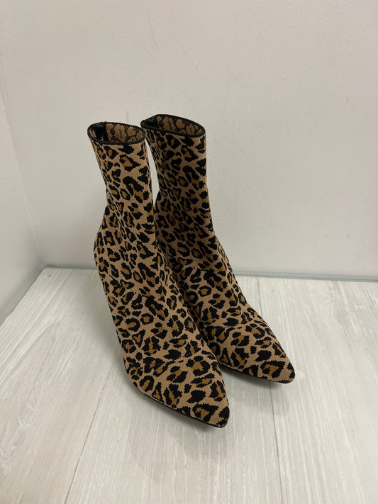 Boots Ankle Heels By Steve Madden In Animal Print, Size: 7