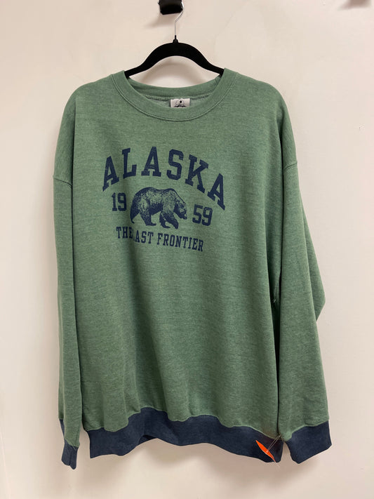 Sweatshirt Crewneck By Clothes Mentor In Green, Size: Xl