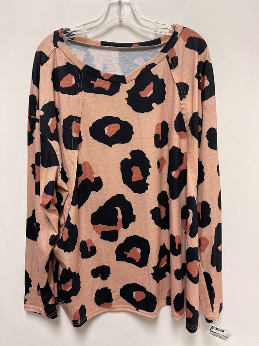 Top Long Sleeve By Clothes Mentor In Animal Print, Size: 2x