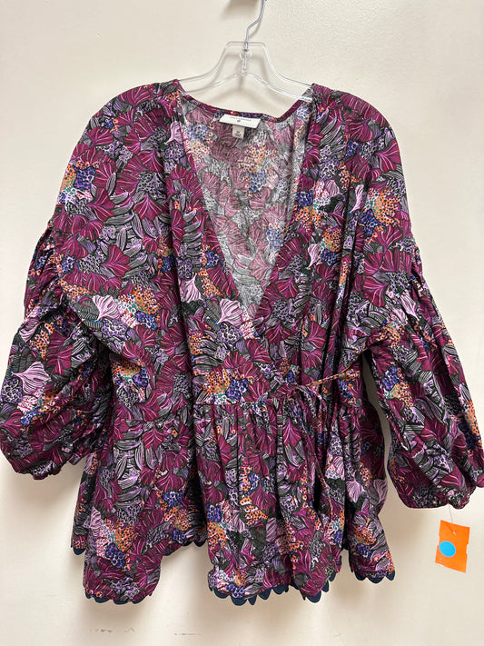 Top Long Sleeve By Clothes Mentor In Purple, Size: 2x