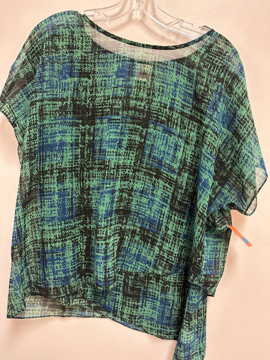 Top Short Sleeve By Cabi In Blue & Green, Size: Xs