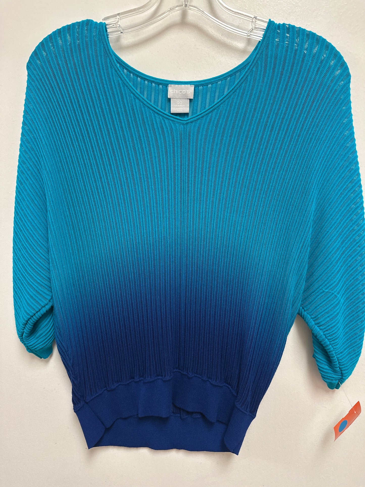 Top Short Sleeve By Chicos In Blue, Size: Xs