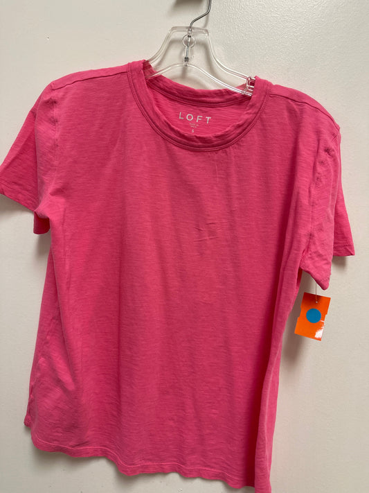 Top Short Sleeve By Loft In Pink, Size: S