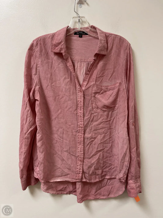 Blouse Long Sleeve By Velvet Heart In Pink, Size: M