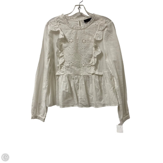 Top Long Sleeve By Blue Rain In White, Size: S