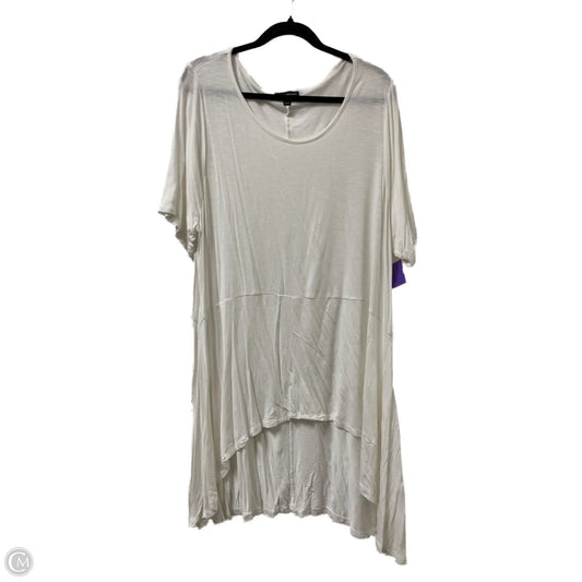 Top Short Sleeve By Lane Bryant In White, Size: 2x