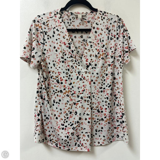 Top Short Sleeve By Dana Buchman In Animal Print, Size: M