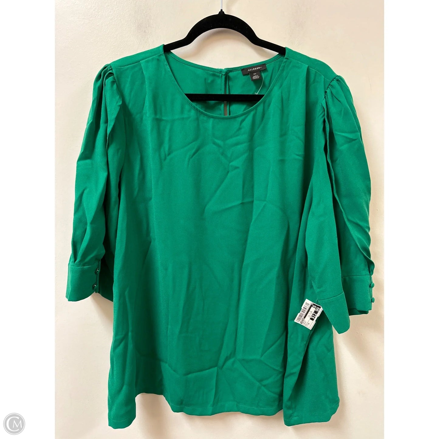 Top Long Sleeve By Halogen In Green, Size: 3x