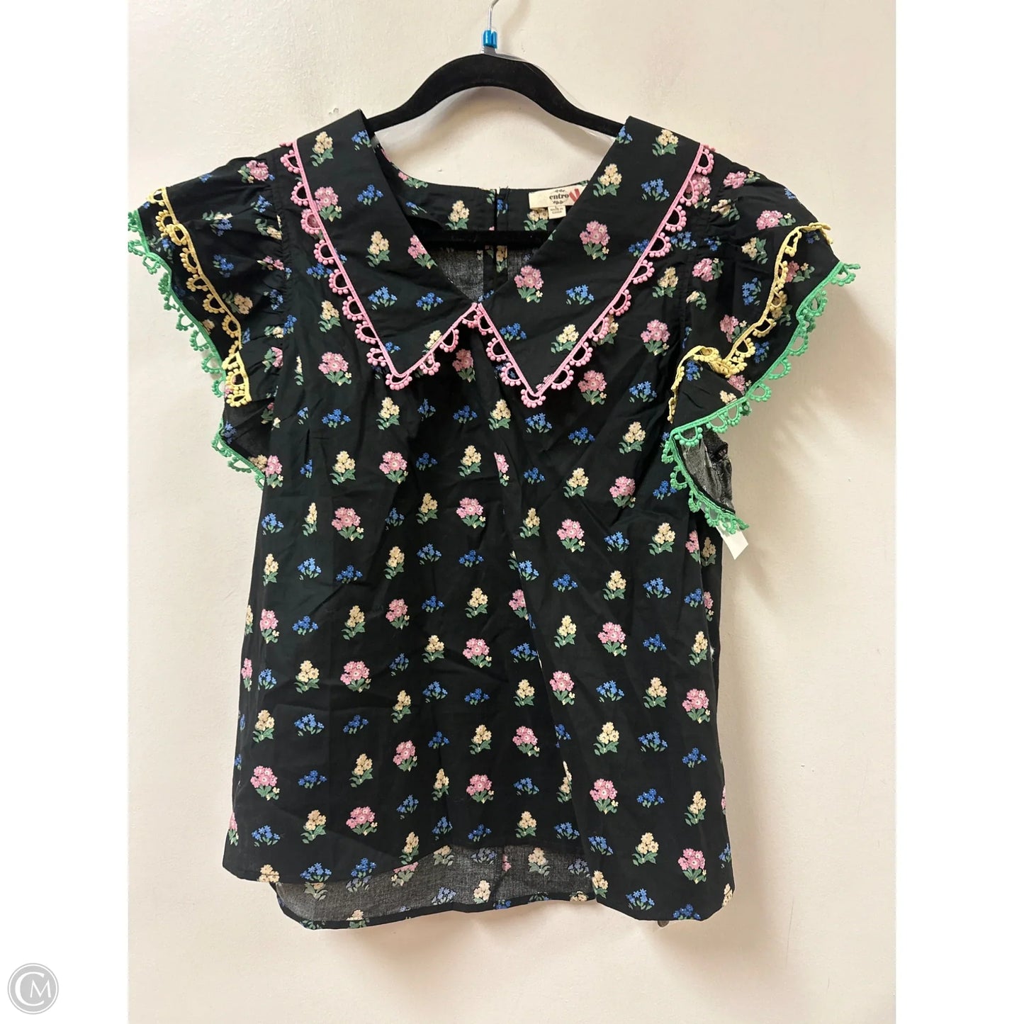 Top Short Sleeve By Entro In Floral Print, Size: L