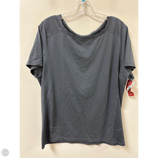 Athletic Top Short Sleeve By Merona In Grey, Size: 2x