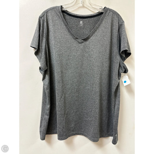 Athletic Top Short Sleeve By Champion In Grey, Size: 3x