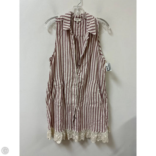 Tunic Sleeveless By Umgee In Red & White, Size: L