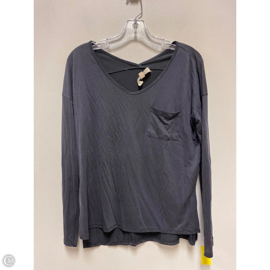 Top Long Sleeve By Pink Rose In Grey, Size: L