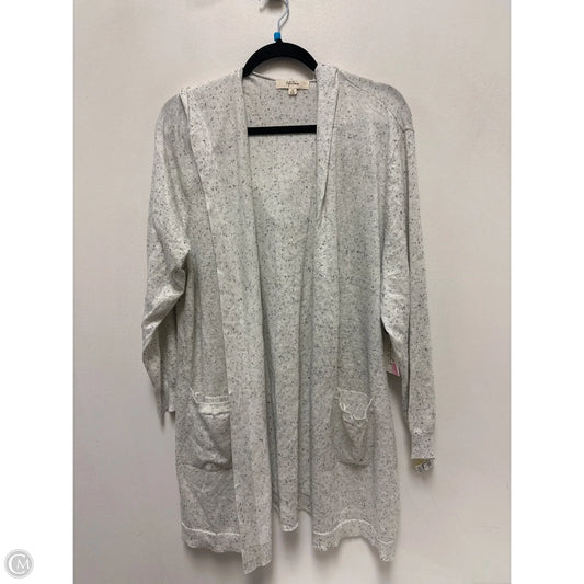 Sweater Cardigan By Peyton Primrose In Grey, Size: 1x