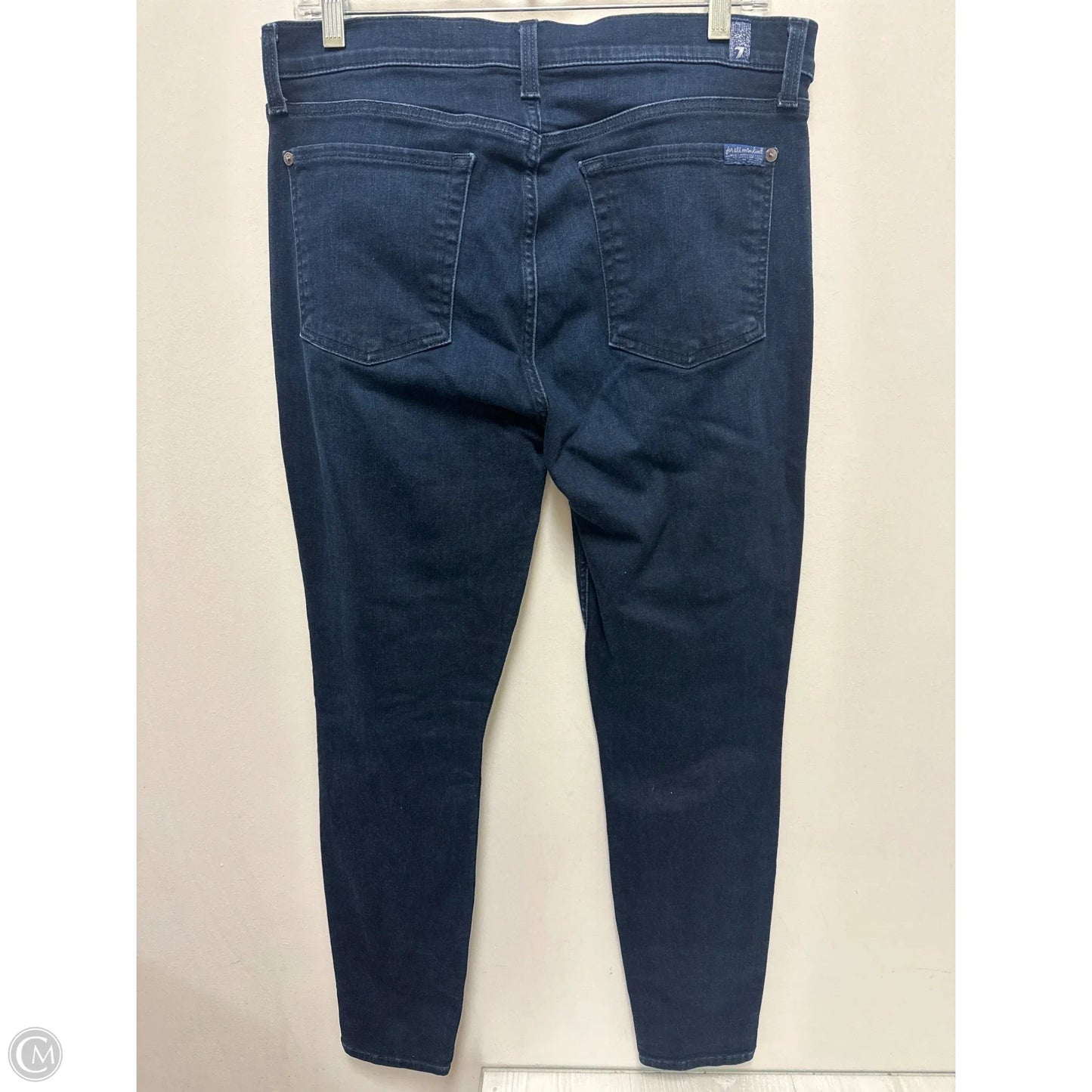 Jeans Skinny By 7 For All Mankind In Blue Denim, Size: 14