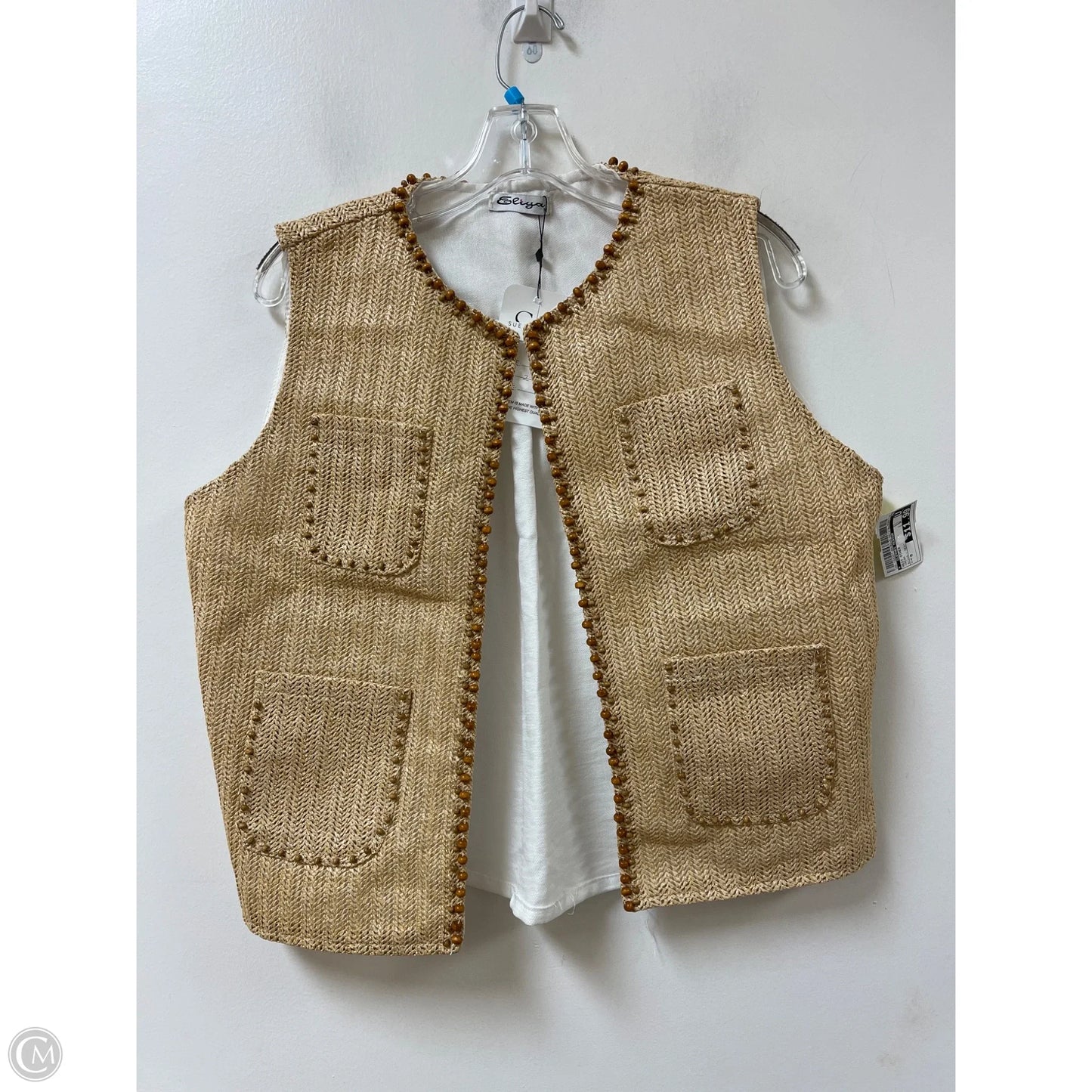 Vest Other By Clothes Mentor In Cream, Size: M