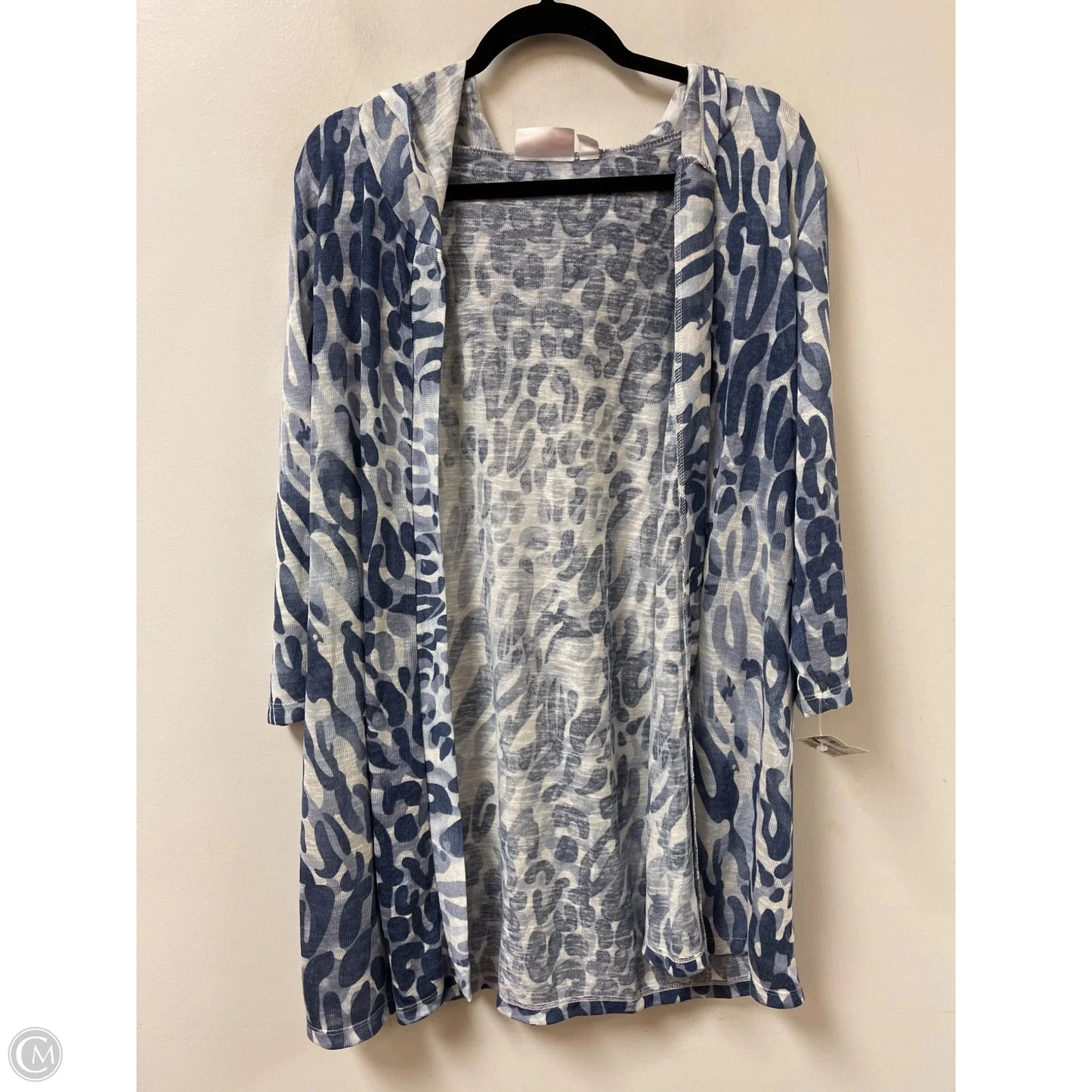 Sweater Cardigan By Belle By Kim Gravel In Animal Print, Size: 1x