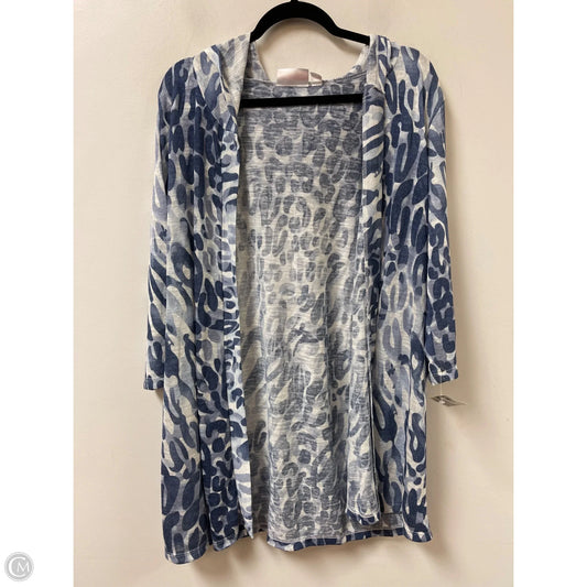 Sweater Cardigan By Belle By Kim Gravel In Animal Print, Size: 1x