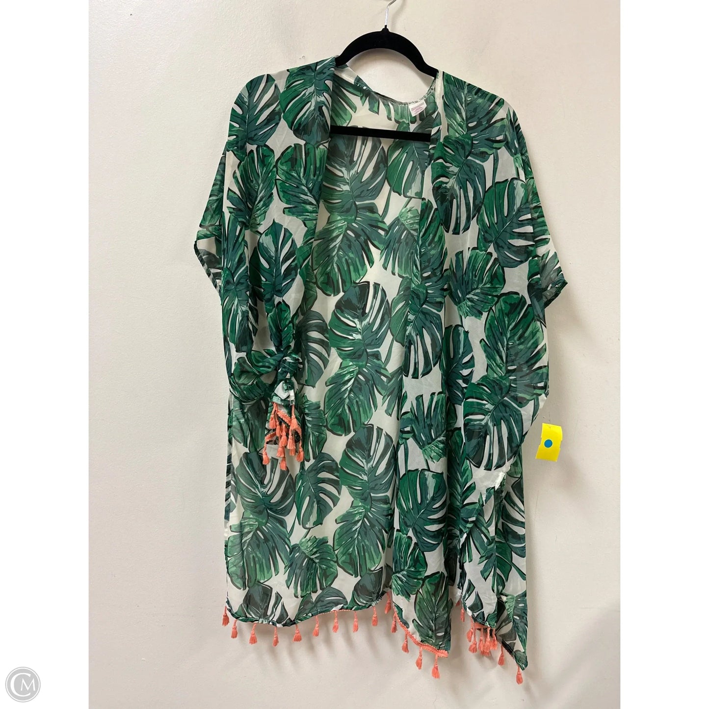 Kimono By Clothes Mentor In Tropical Print, Size: Osfm