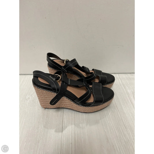 Sandals Heels Wedge By Cole-haan In Black, Size: 7.5