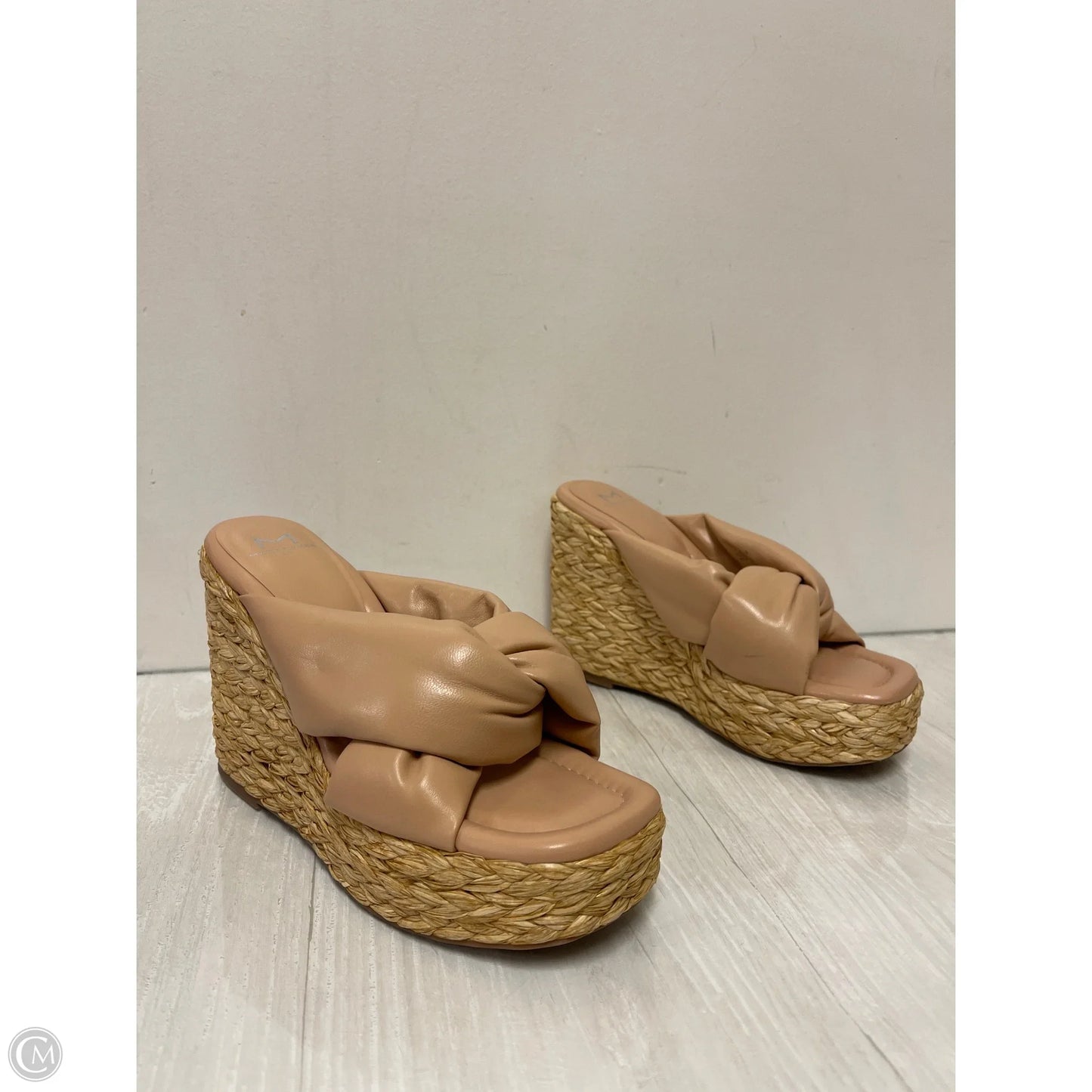 Sandals Heels Wedge By Marc Fisher In Cream, Size: 8