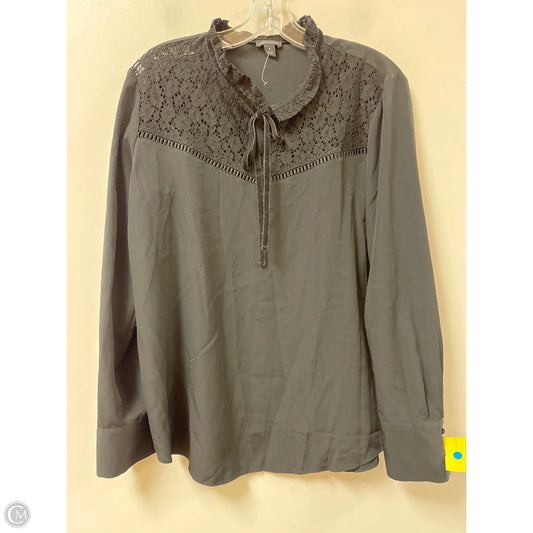 Top Long Sleeve By Ann Taylor In Black, Size: M