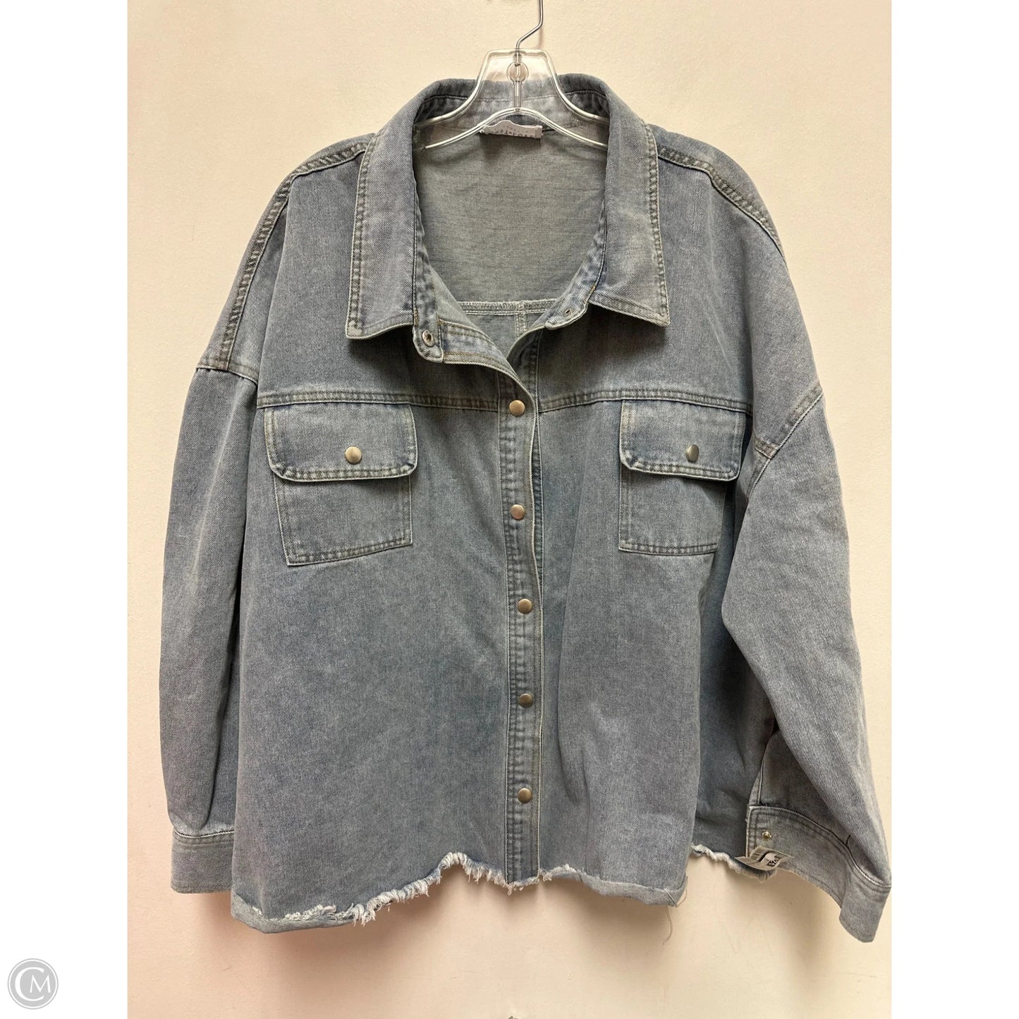 Jacket Denim By First Love In Blue Denim, Size: 2x
