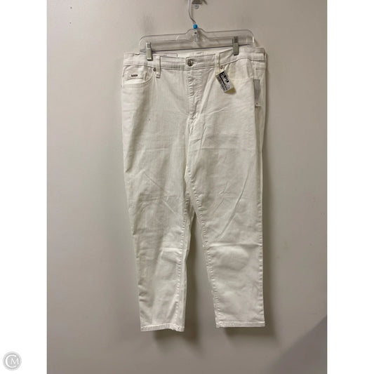 Jeans Skinny By Nine West In White Denim, Size: 14