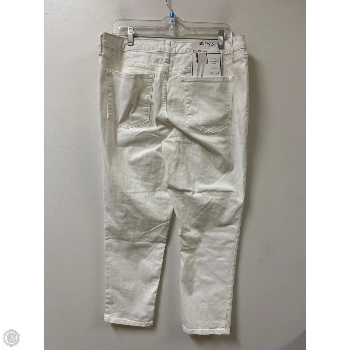 Jeans Skinny By Nine West In White Denim, Size: 14