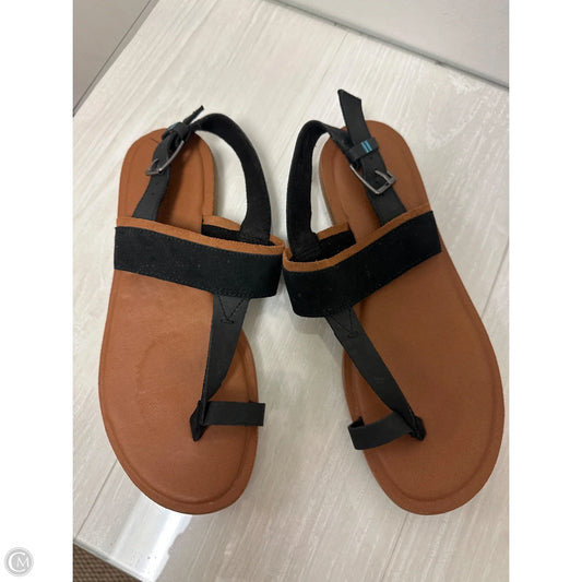 Sandals Flats By Toms In Black, Size: 6.5
