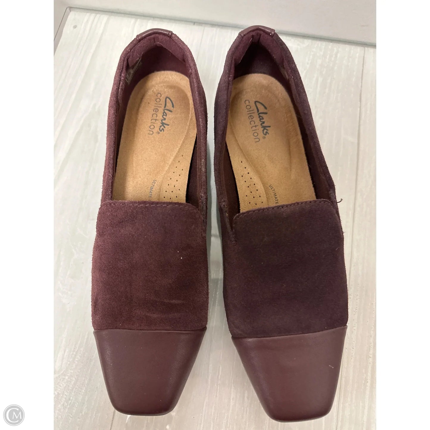 Shoes Flats By Clarks In Red, Size: 10