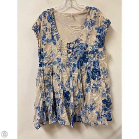 Dress Casual Short By Free People In Blue & Cream, Size: M