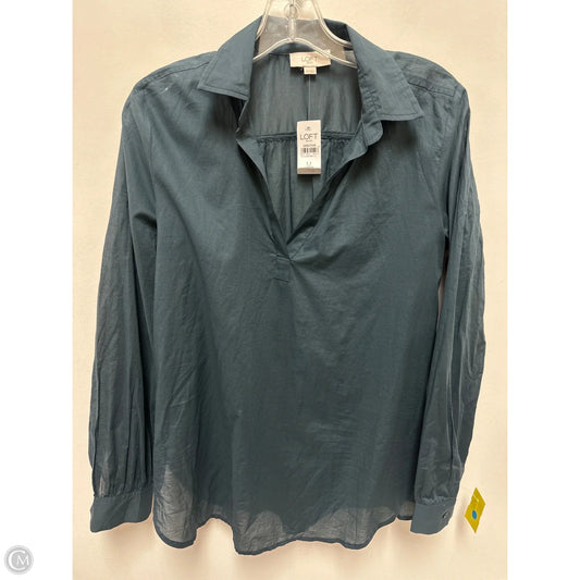 Top Long Sleeve By Loft In Grey, Size: M