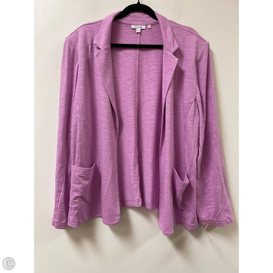 Blazer By Chicos In Purple, Size: 1x