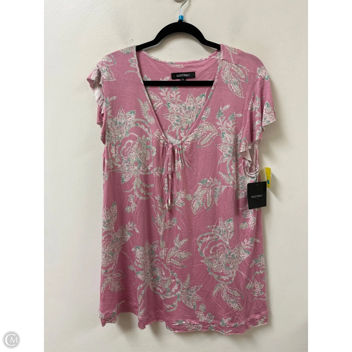 Top Short Sleeve By Ellen Tracy In Purple, Size: Xl