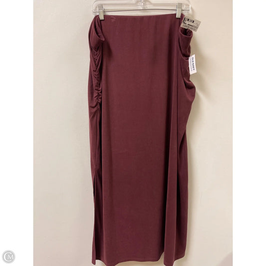 Skirt Maxi By Old Navy In Red, Size: 3x