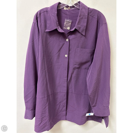 Blouse Long Sleeve By Clothes Mentor In Purple, Size: 3x
