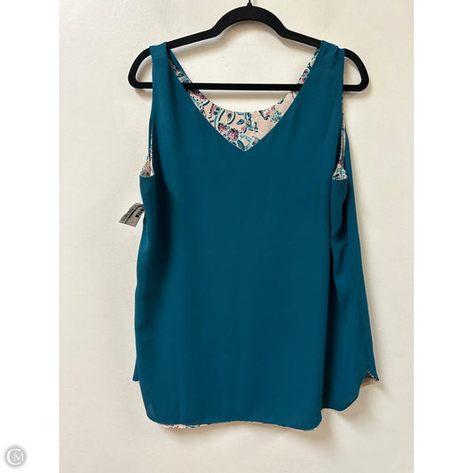 Top Sleeveless By Chicos In Blue & Pink, Size: L