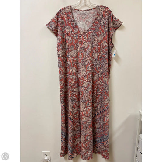Dress Casual Maxi By Pure Jill In Paisley Print, Size: Xl