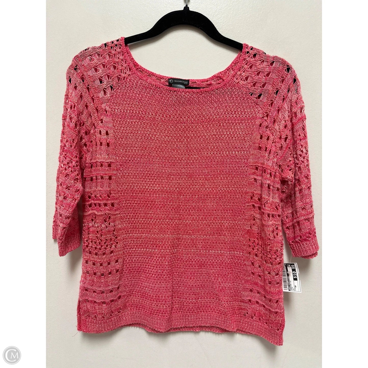 Sweater Short Sleeve By New Directions In Pink, Size: Mp