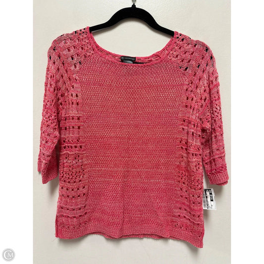 Sweater Short Sleeve By New Directions In Pink, Size: Mp