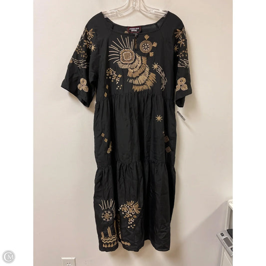 Dress Casual Midi By Johnny Was In Black & Cream, Size: Xs