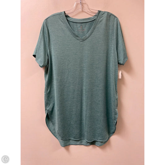 Athletic Top Short Sleeve By Skechers In Blue, Size: L