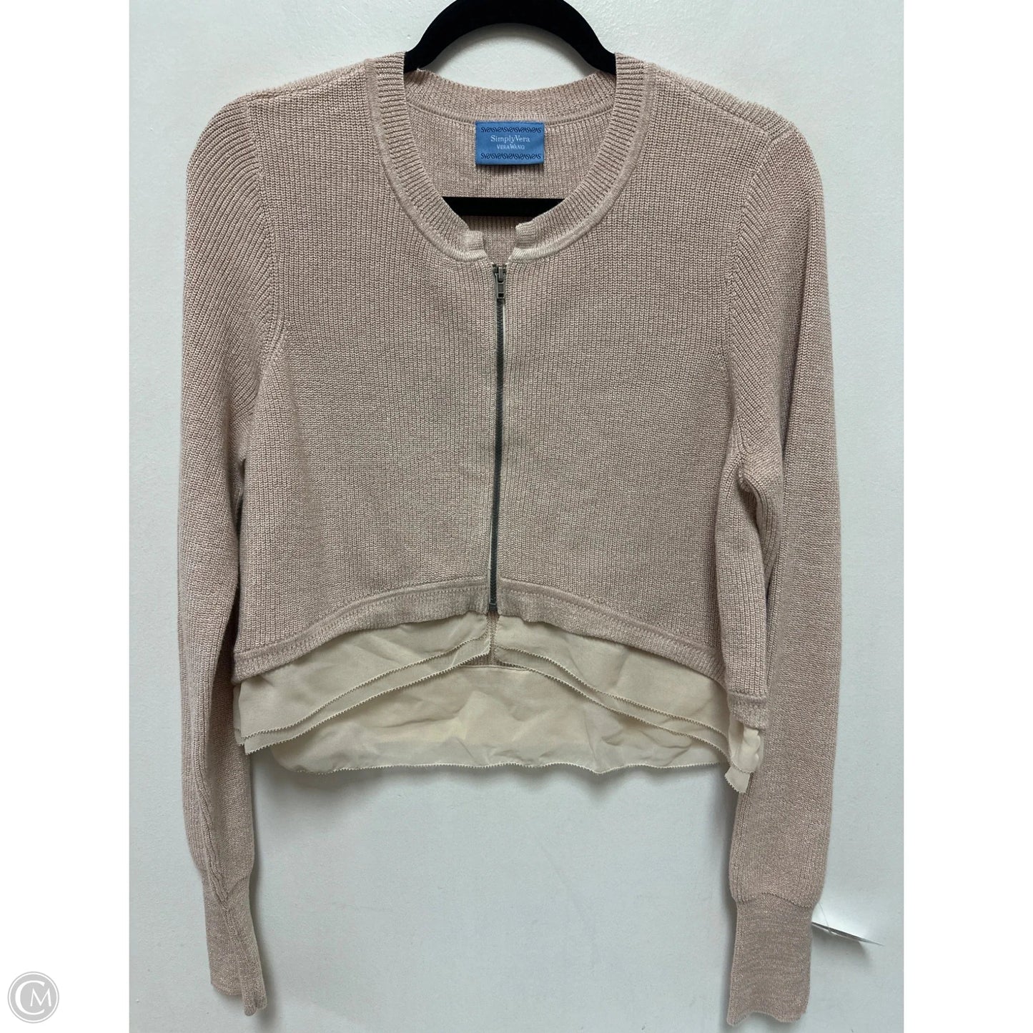 Sweater Cardigan By Simply Vera In Pink, Size: S