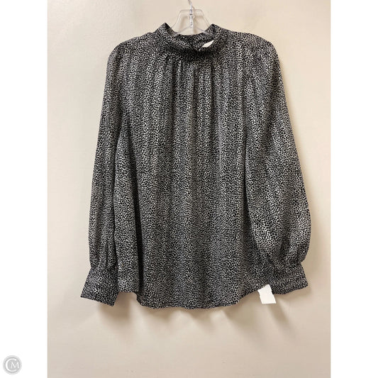 Top Long Sleeve By H&m In Black & White, Size: L